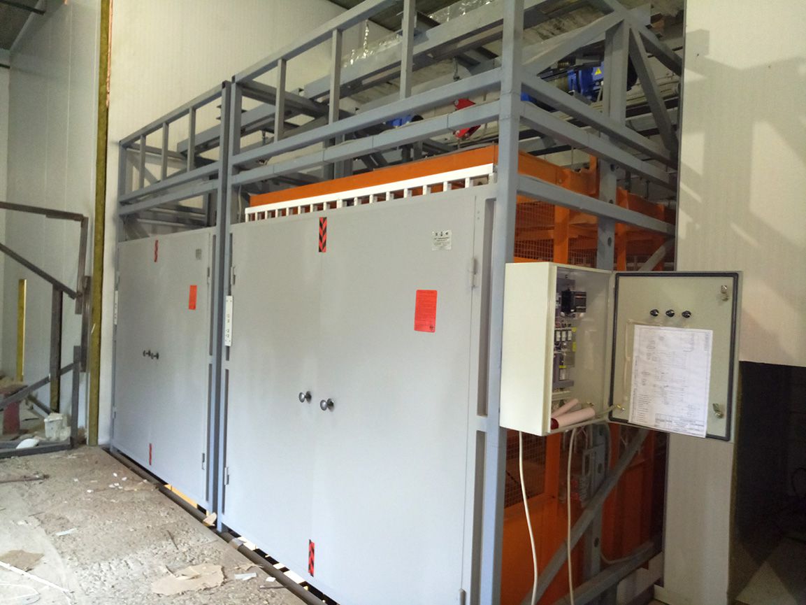 Подъемник грузовой в металлокаркасной шахте, 3000 кг, Самара